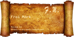 Frei Márk névjegykártya